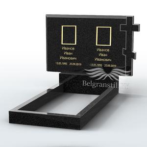 Двойной памятник - Двойной памятник с крестом №Д12