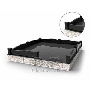 Двойной памятник на могилу для родителей №Д3 - Ограда на могилу №17