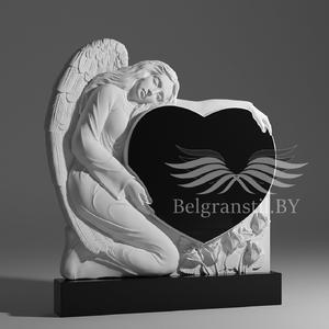 Бюджетный памятник на могилу №Н3 - Памятник с ангелом из гранита №19