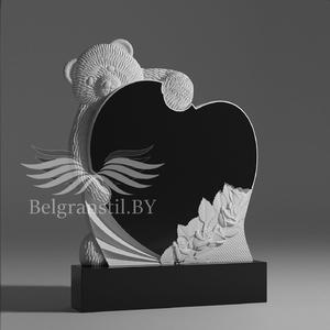 Скульптурная форма №123 - Памятник в виде сердца на могилу №10