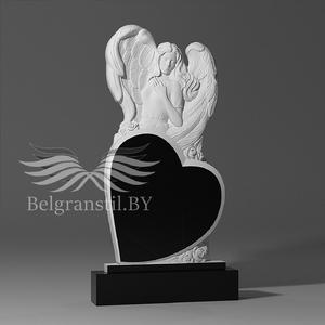 Двойной памятник на могилу для родителей №Д3 - Памятник в виде сердца №21