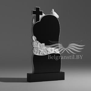 Скульптурная форма №7 - Памятник в виде сердца на могилу №4