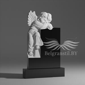 Вертикальный  гранитный памятник №О25 - Скульптурная форма №127